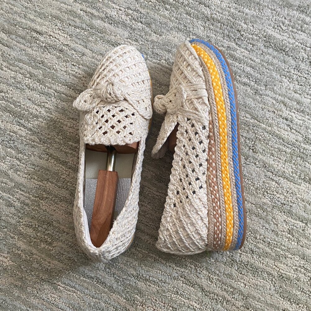 Dolce Vita Jaka Raffia Platform Sneaker - Size 12
